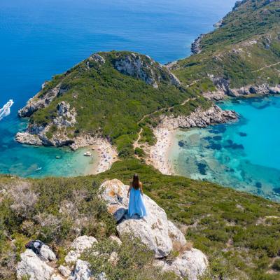 Porto Timoni Aerial View Corfu
